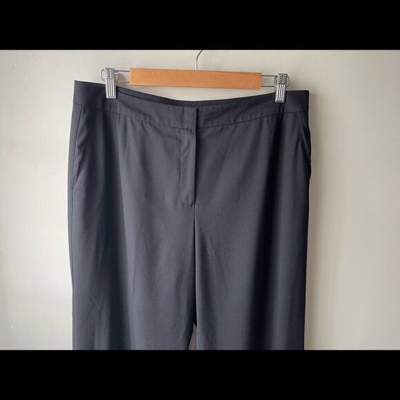 𝅺st John Caviar black wide leg wool pants size 10 - Picture 3 of 12